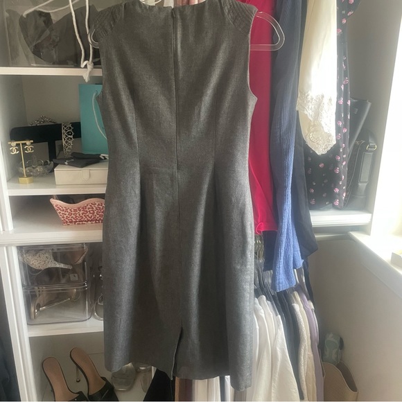 Banana republic padded cap sleeve heather gray sleeveless sheath dress - Picture 6 of 7